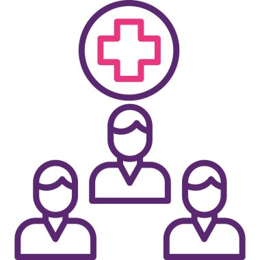 Tıbbi Takım Simgesi, vektör illüstrasyonu