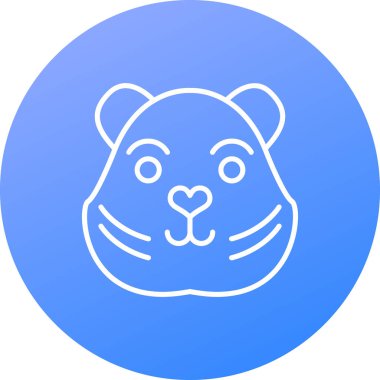 Ayı. Web simgesi basit illüstrasyon