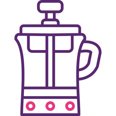 Çaydanlık. Web simgesi basit illüstrasyon