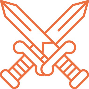 Kılıç. Web simgesi basit illüstrasyon