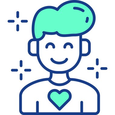 Adamım. Web simgesi basit illüstrasyon