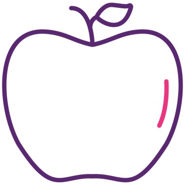 elma ikonu vektör illüstrasyonu