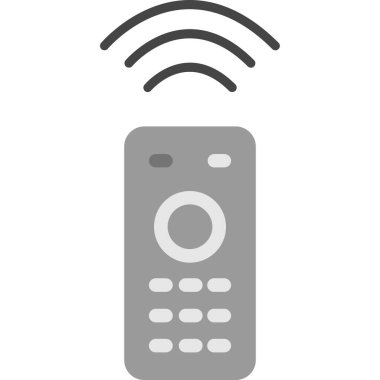 Uzaktan kumandalı glyph simgesi, akıllı ev ve kablosuz sistem, akıllı kontrol işareti, vektör grafikleri, beyaz arkaplanda katı bir desen. eps