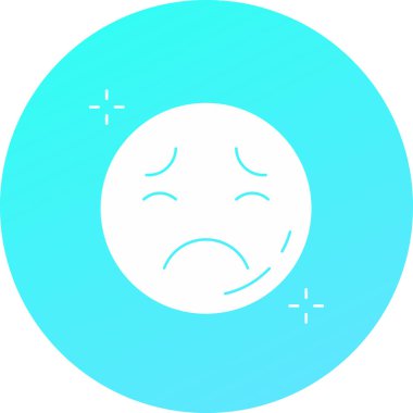 Soyut grupta hüzünlü simge izole edildi