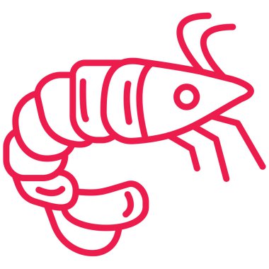 Istakoz simgesi vektör çizimi