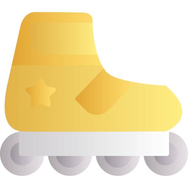 Kaykay ikonu. Düz renk tasarımı. vektör illüstrasyonu.