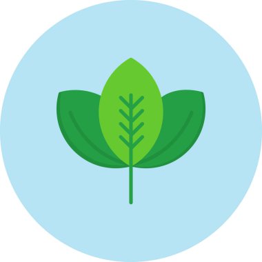 Yaprak. Web simgesi basit illüstrasyon