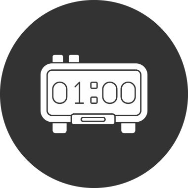 saat web simgesi vektör illüstrasyonu