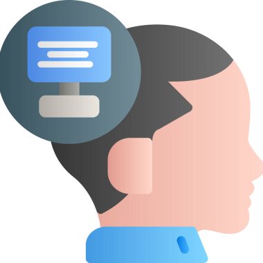 Müşteri hizmeti simgesi, düz tasarım biçimi