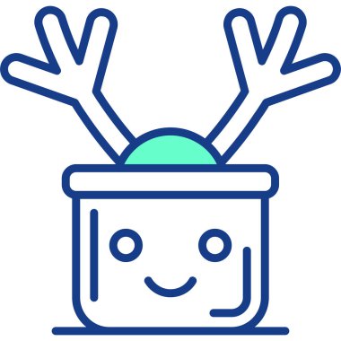 Noel 'de. Web simgesi basit illüstrasyon