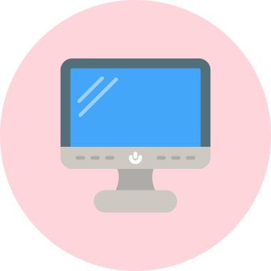 Bilgisayar. Web simgesi basit illüstrasyon