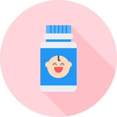 bebek şişe simgesi, vektör illüstrasyonu