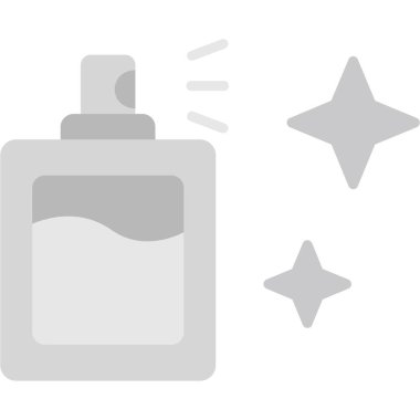 Parfüm şişesi simgesi, vektör illüstrasyonu