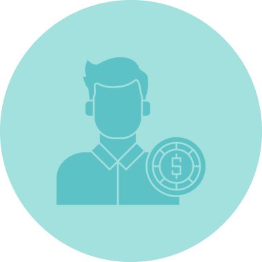 İş ve finans simgesinin vektör illüstrasyonu