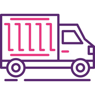 Teslimat. Web simgesi basit illüstrasyon