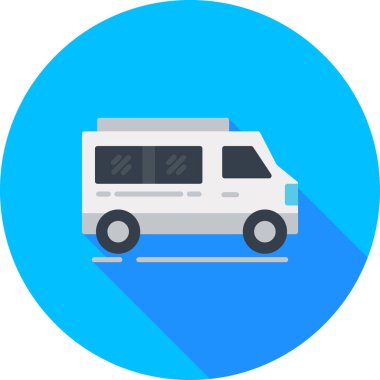 Otobüs Düz Vektör Simgesi