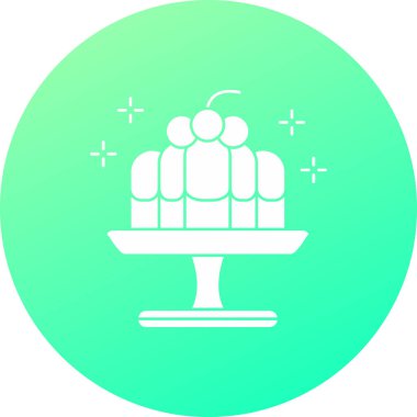 Kek. Web simgesi basit illüstrasyon