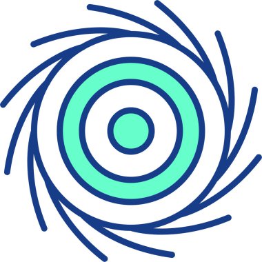 Mavi bir simgenin vektör illüstrasyonu