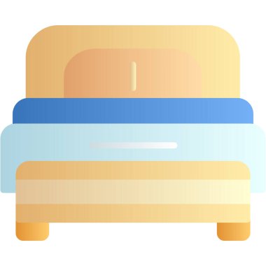 Yatak simgesinin vektör illüstrasyonu