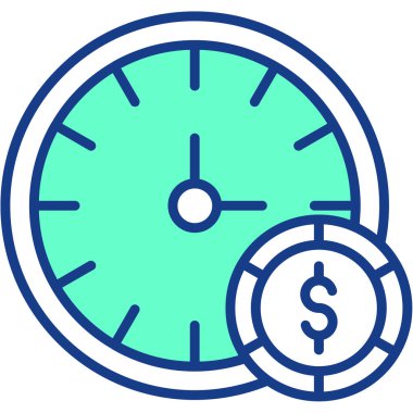 Saat. Web simgesi basit illüstrasyon