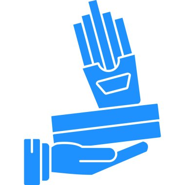 Bir kalem simgesi vektör illüstrasyonuyla el