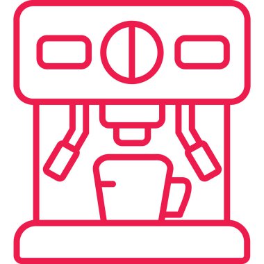 kahve makinesi ikon vektör illüstrasyonu