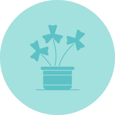 Çiçek. Web simgesi basit illüstrasyon