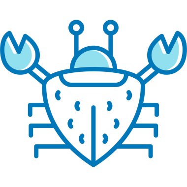 Yengeç. Web simgesi basit illüstrasyon