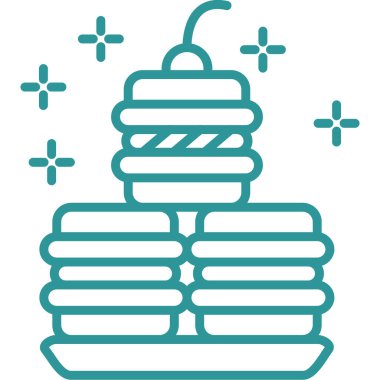 Kek. Web simgesi basit illüstrasyon