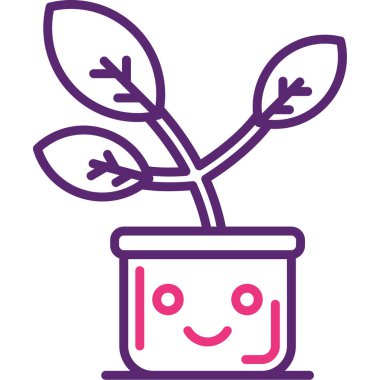 Şirin bir çiçeğin vektör çizimi