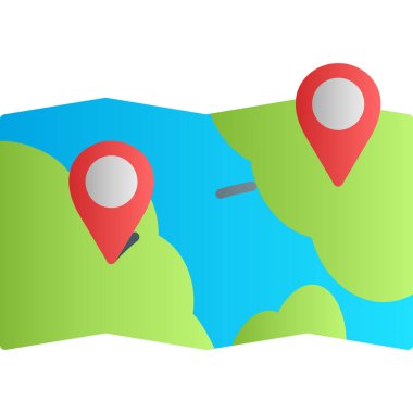 pin konumu haritası izole edilmiş simge