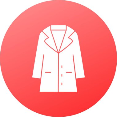 kadın ceket simgesi, vektör illüstrasyonu