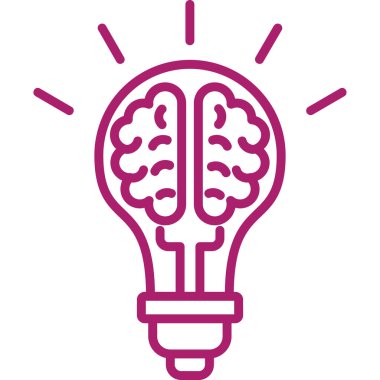 Bir fikrim var. Web simgesi basit illüstrasyon