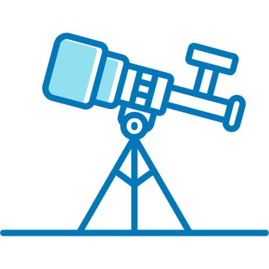 Teleskop. Web simgesi basit illüstrasyon