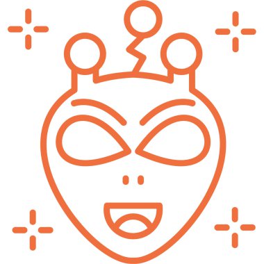 Maske. Web simgesi basit illüstrasyon