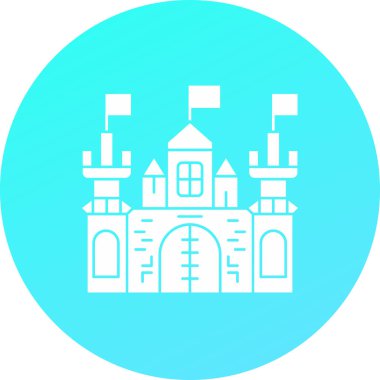 Şato. Web simgesi basit tasarım