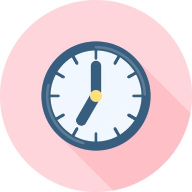 Alarm zamanı simgesi, illüstrasyon, beyaz arkaplan üzerindeki vektör