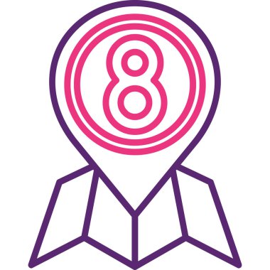 pin konumu haritası simgesi doldurulmuş dış hat biçimi