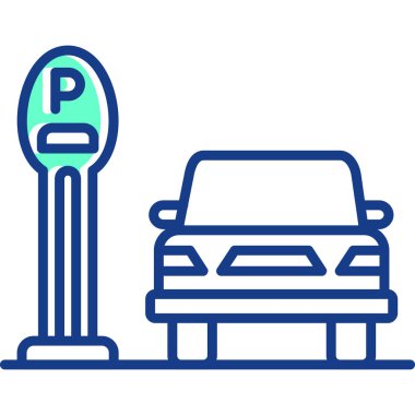 Park yeri. Web simgesi basit tasarım