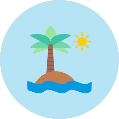 yaz ve seyahat simgesi vektör tasarımı