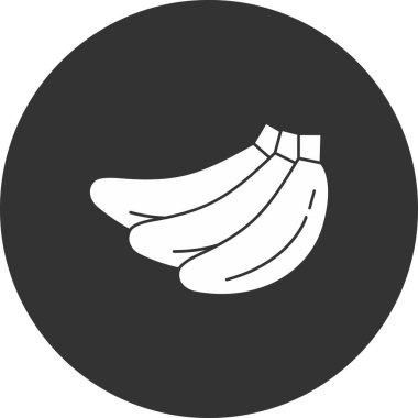 Muz ikonu. vektör illüstrasyonu.