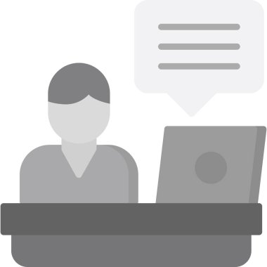 İş adamı ikonu. Basit resimleme