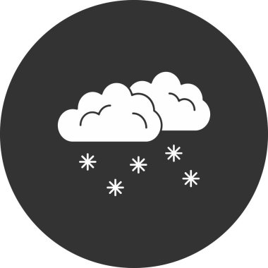 kar simgesi, vektör illüstrasyonu