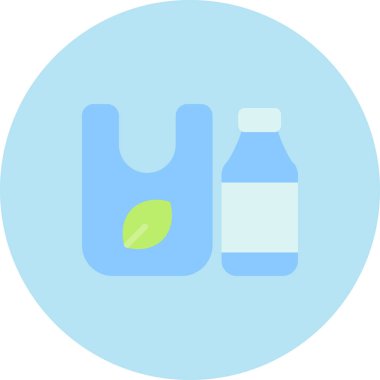 Şişe meyve suyu ikonunu düz bir şekilde iç