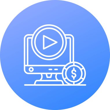 video kamera ikonu vektör illüstrasyonu