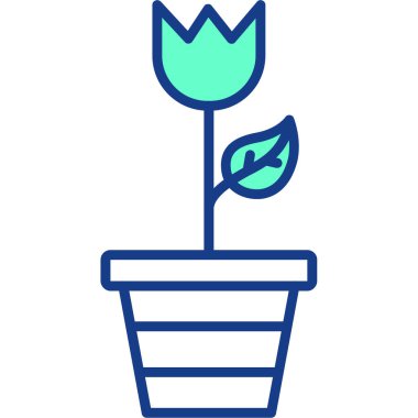 Bitki. Web simgesi basit illüstrasyon