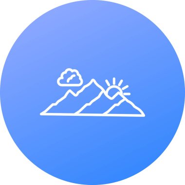 Moda tarzında izole edilmiş dağ simgesi