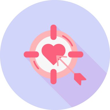 Kalp. Web simgesi basit tasarım