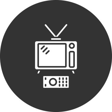 televizyon simgesi vektör illüstrasyonu