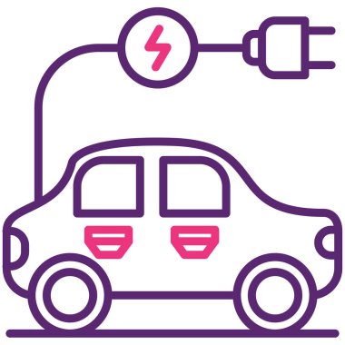 Elektrikli araba şarj simgesi - taslak biçimi